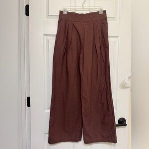 Abercrombie & Fitch Chocolate Brown linen blend Pants